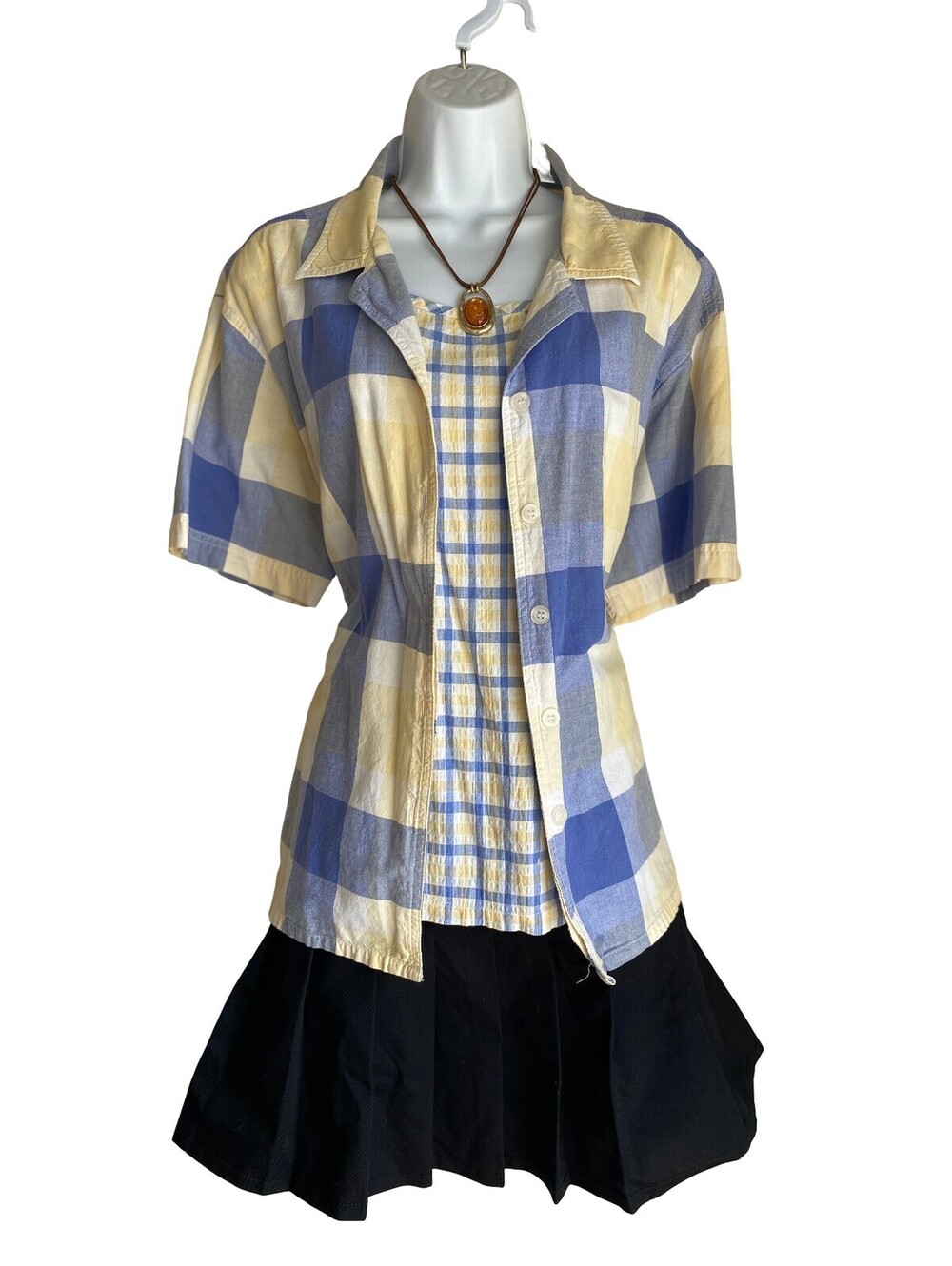 100% Cotton VTG Zoey Beth Plus 2X Button Up Blouse Set Relaxed Fit Casual Fall
